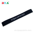 Banda elástica de marca personalizada logotipo blanco jacquard elastic